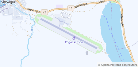 Vagar Airport no mapa