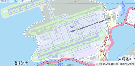Hong Kong International Airport no mapa