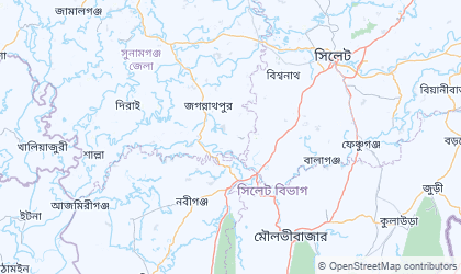 Mapa da Sylhet