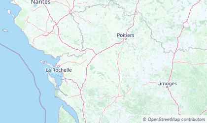 Mapa da Poitou-Charentes