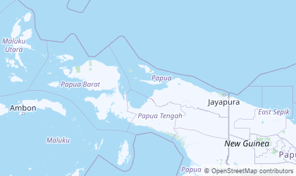 Mapa da Papua Ocidental