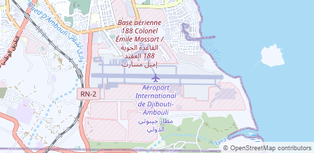 Djibouti-Ambouli Airport no mapa