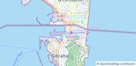 Gibraltar Airport no mapa