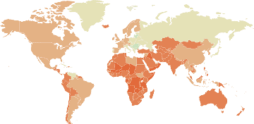 Comparação do crescimento da população por país