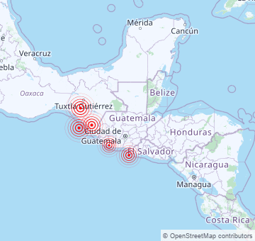Os recentes terremotos na Guatemala