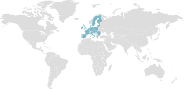 Localização de Portugal dentro da Europa e da União Europeia, 2007.