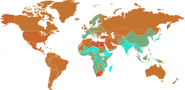 Índice de massa corporal por país