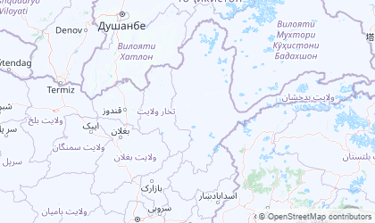 Mapa da Afeganistão Nordeste