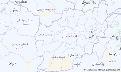 Mapa da Afeganistão Oeste