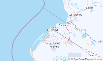 Mapa da Luanda