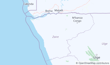 Mapa da Zaire