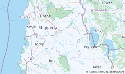 Mapa da Elbasan