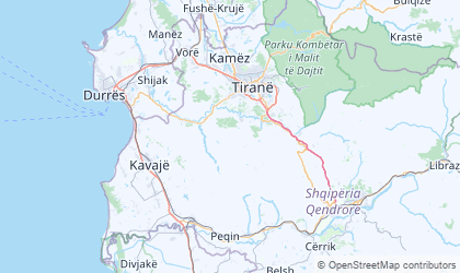 Mapa da Tirana