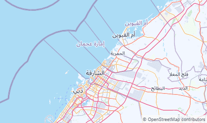 Mapa da Ajman