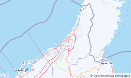 Mapa da Ra's al Khaymah