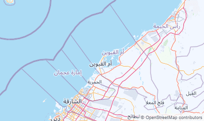 Mapa da Umm al Qaywayn
