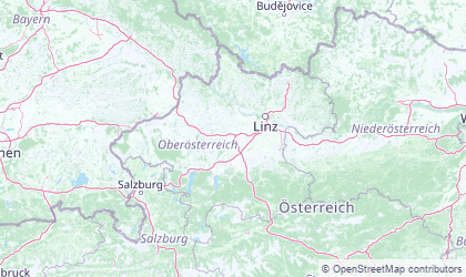 Mapa da Alta Áustria