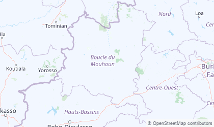 Mapa da Boucle du Mouhoun