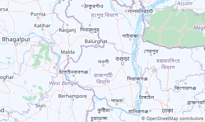 Mapa da Rajshahi