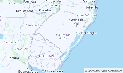 Mapa da Rio Grande do Sul
