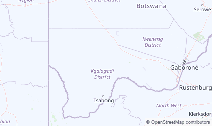 Mapa da Kgalagadi