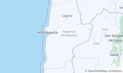 Mapa da Antofagasta