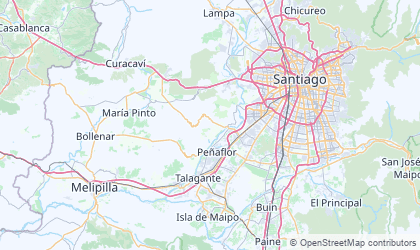 Mapa da Santiago Metropolitano