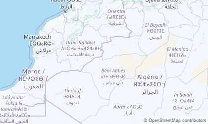 Mapa da Argélia Oeste