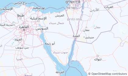 Mapa da Península do Sinai