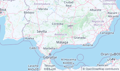 Mapa da Andaluzia