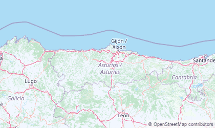 Mapa da Asturias