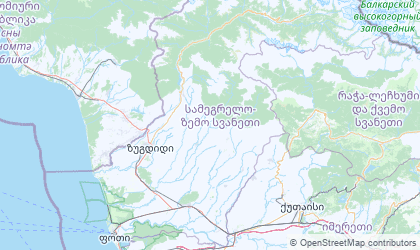 Mapa da Samegrelo e Alta Svaneti