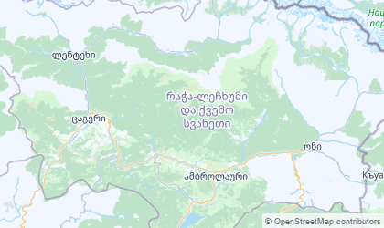 Mapa da Racha-Lechkhumi e Baixa Svaneti