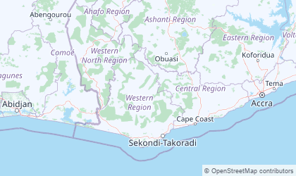 Mapa da Gana Ocidental