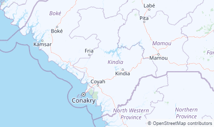 Mapa da Kindia