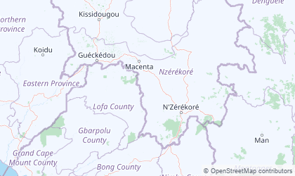 Mapa da Nzerekore