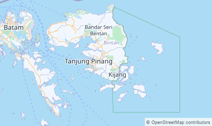 Mapa da Ilhas Riau