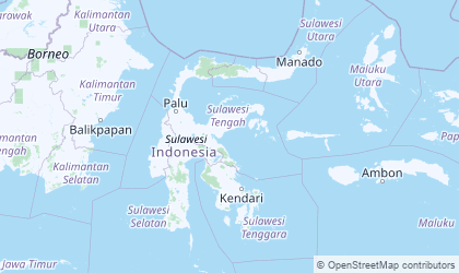 Mapa da Sulawesi