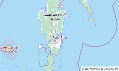 Mapa da Ilhas Andaman e Nicobar