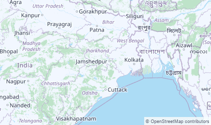 Mapa da Índia Oriental