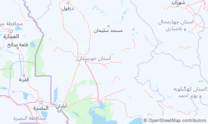 Mapa da Khuzestan