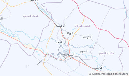 Mapa da Al Muthanná