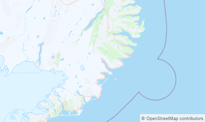 Mapa da Islândia Leste