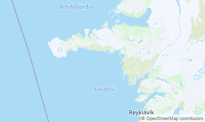 Mapa da Islândia Oeste