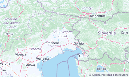 Mapa da Friuli Venezia Giulia