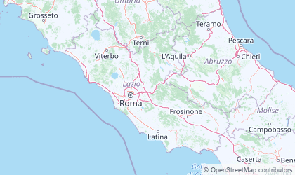 Mapa da Lazio