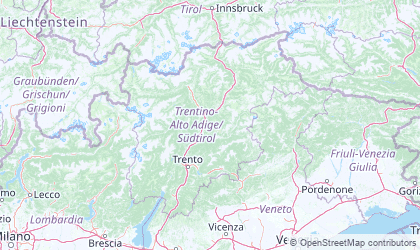 Mapa da Trentino-Alto