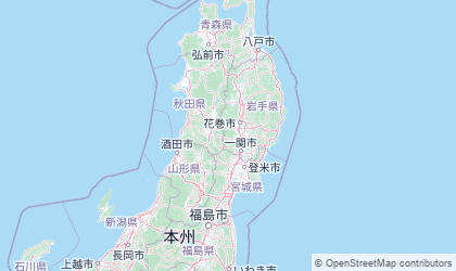 Mapa da Tōhoku