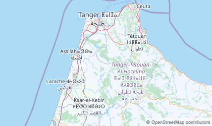 Mapa da Tânger-Tanger-Tétouan