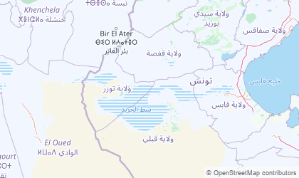Mapa da Tunísia Sudoeste